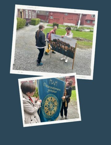 Beige Pink and Purple Pregnancy Announcement Photo Collage Portrait