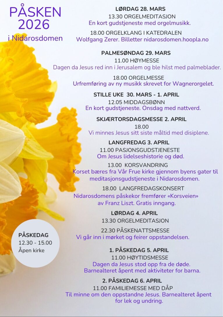 Pasken 2026 Nidarosdomen
