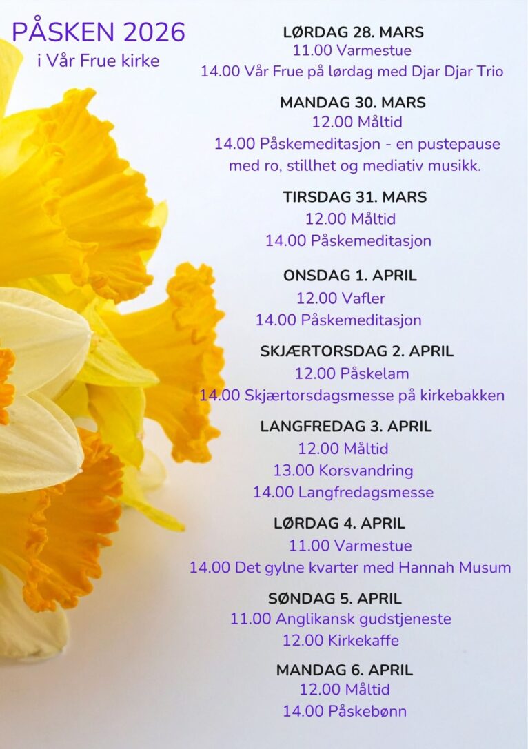 Pasken 2026 Var Frue