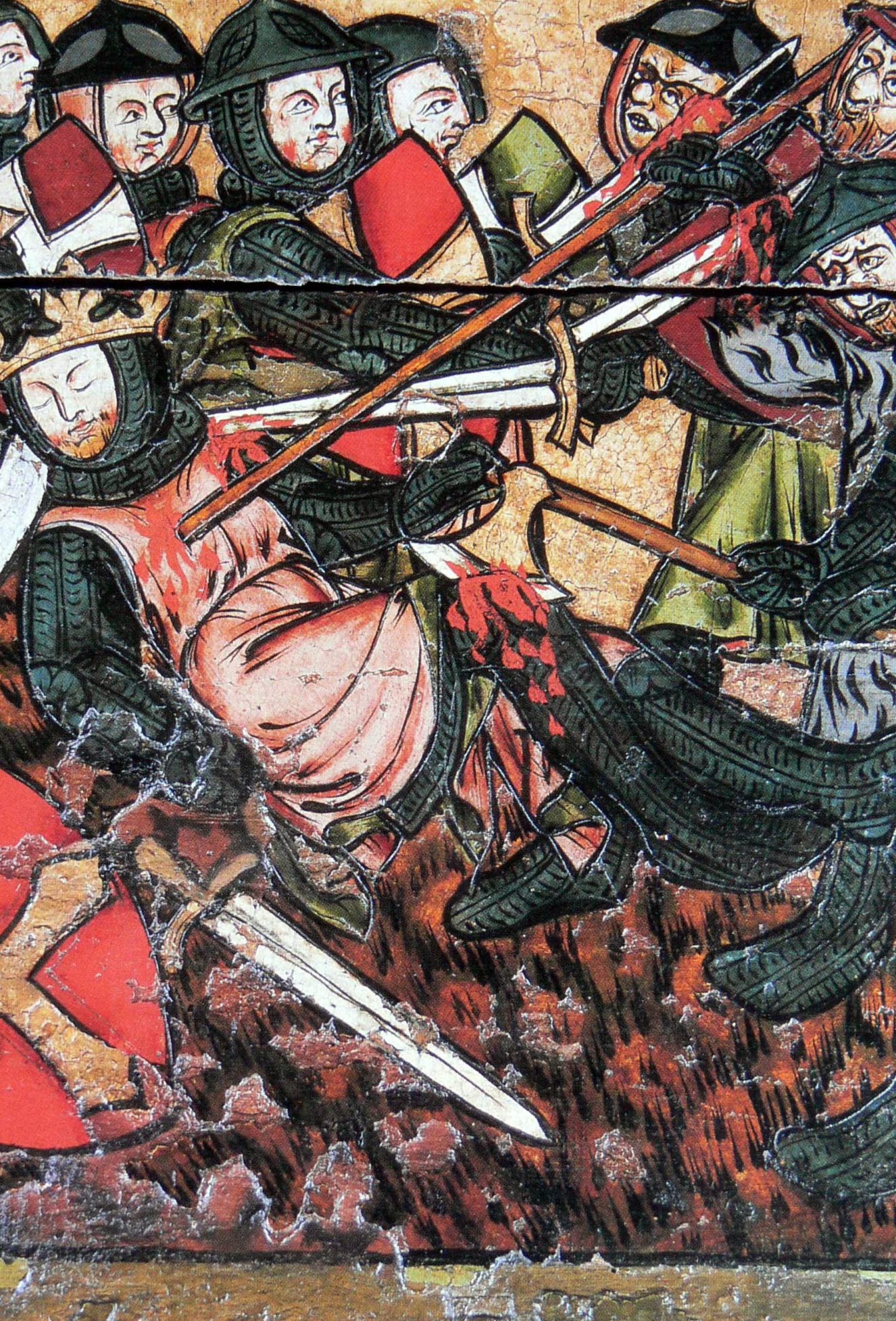 Olav Haraldsson blir drept i slaget på Stiklestad i 1030.